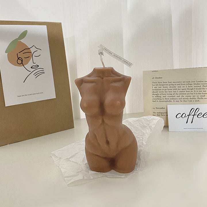 Skulpturaler weiblicher Torso Duftsojawachskerze