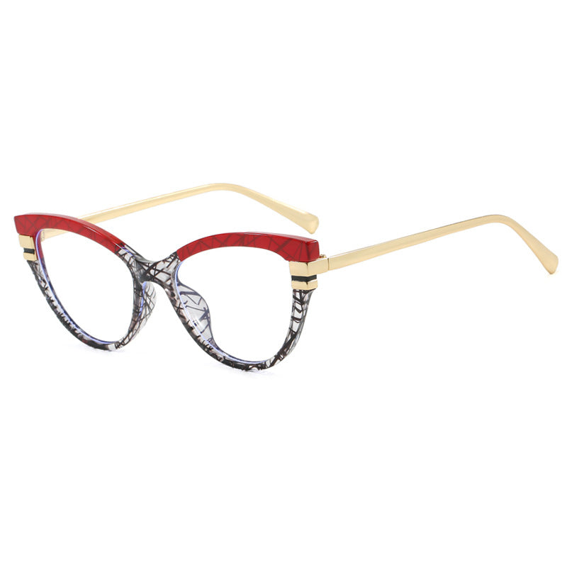 Damen Cat-Eye Sonnenbrille mit eleganten Metallakzenten Karnz