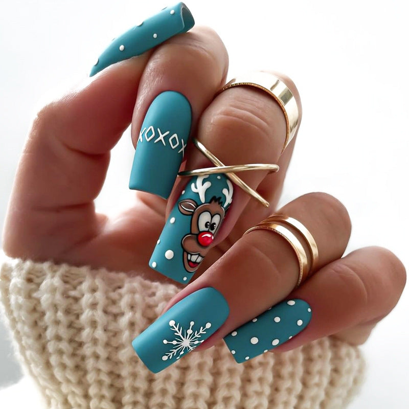 Verspielt dekoriertes Press-On Nail Art Set Karnz