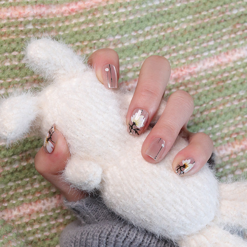Florale Kunst Press-On Nagelspitzen Karnz