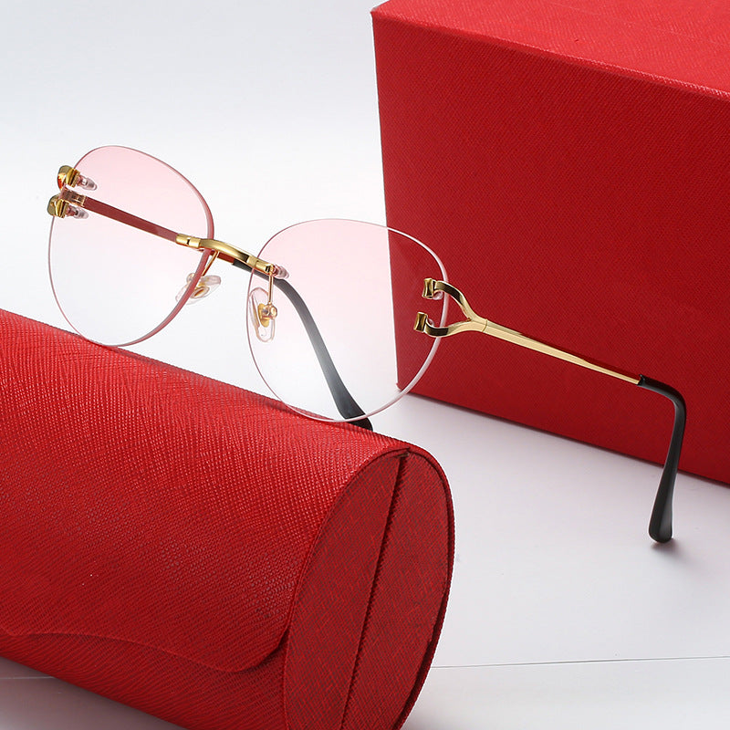Damen elegante Cat-Eye Sonnenbrille mit Goldakzenten und UV-Schutz Karnz
