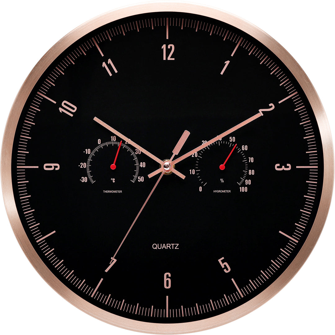 Funk-Wanduhr mit Thermometer und Hygrometer Karnz