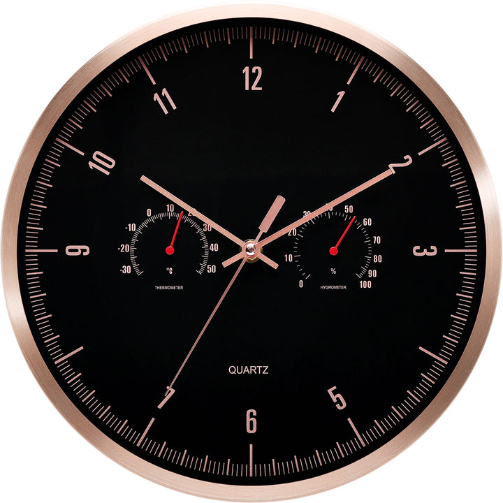Funk-Wanduhr mit Thermometer und Hygrometer Karnz