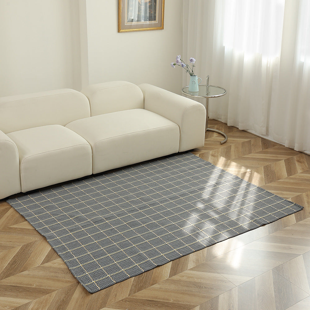 Gestreifter Flachgewebe-Teppich für Wohnzimmer mit niedrigem Flor und modernem Streifenmuster Karnz