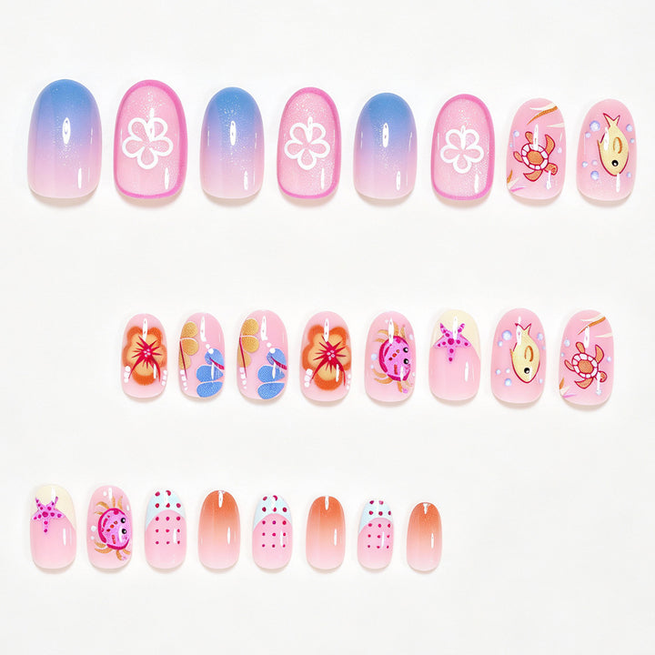 Verspieltes Ozean Tier Nagelkunst Set Karnz