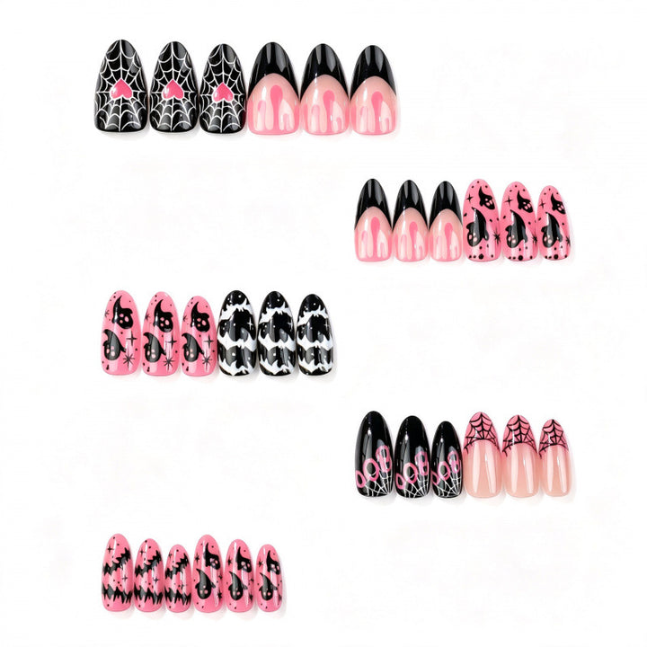 Halloween-Themen Dekorative Press-On Nagel Set