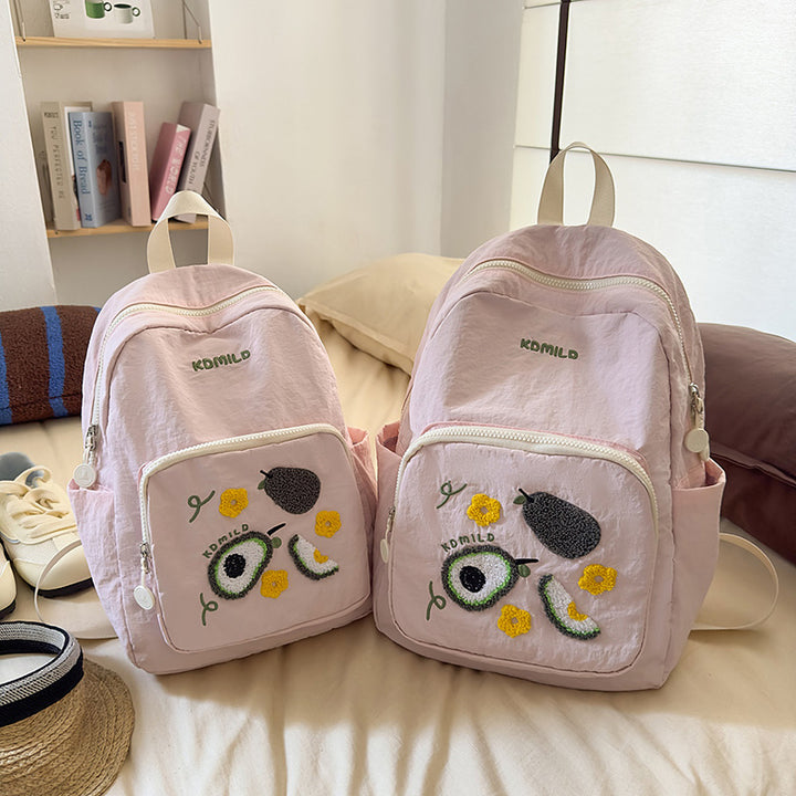 Stilvoller bestickter Obst-Themen-Rucksack Karnz