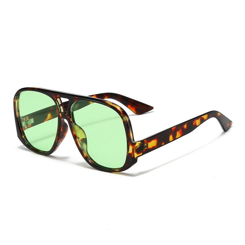 Damen trendige oversized Sonnenbrille im modernen Schildkrötenmuster Karnz
