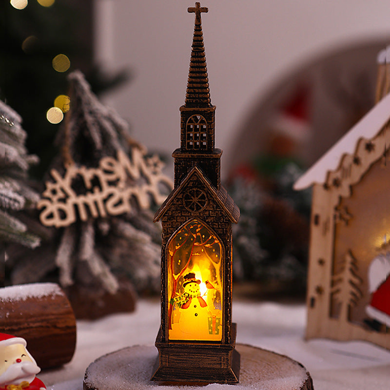 Beleuchtete Weihnachtskirche Dekoration Karnz