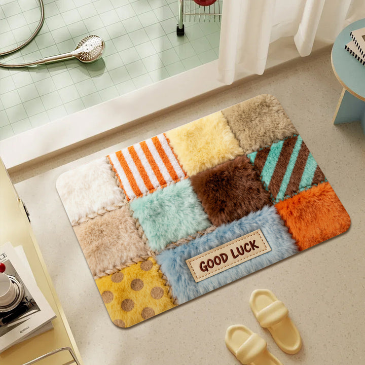 Plüsch Patchwork Badteppich