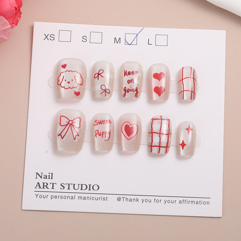 Trendige Press-On Nagelset Karnz