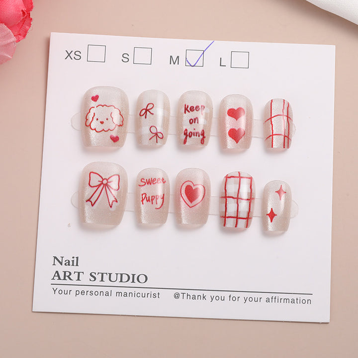 Trendige Press-On Nagelset Karnz