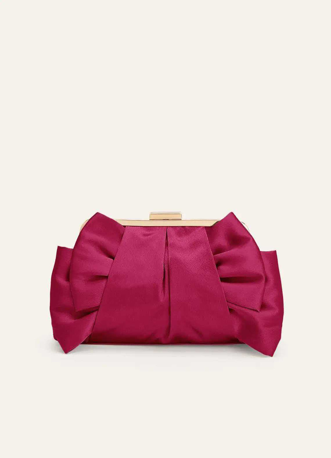 Satin Schleifen-Detail Clutch
