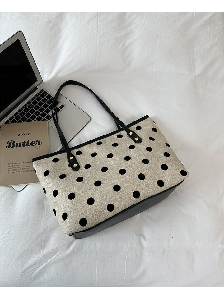 Stylische gepunktete Canvas-Tote-Tasche
