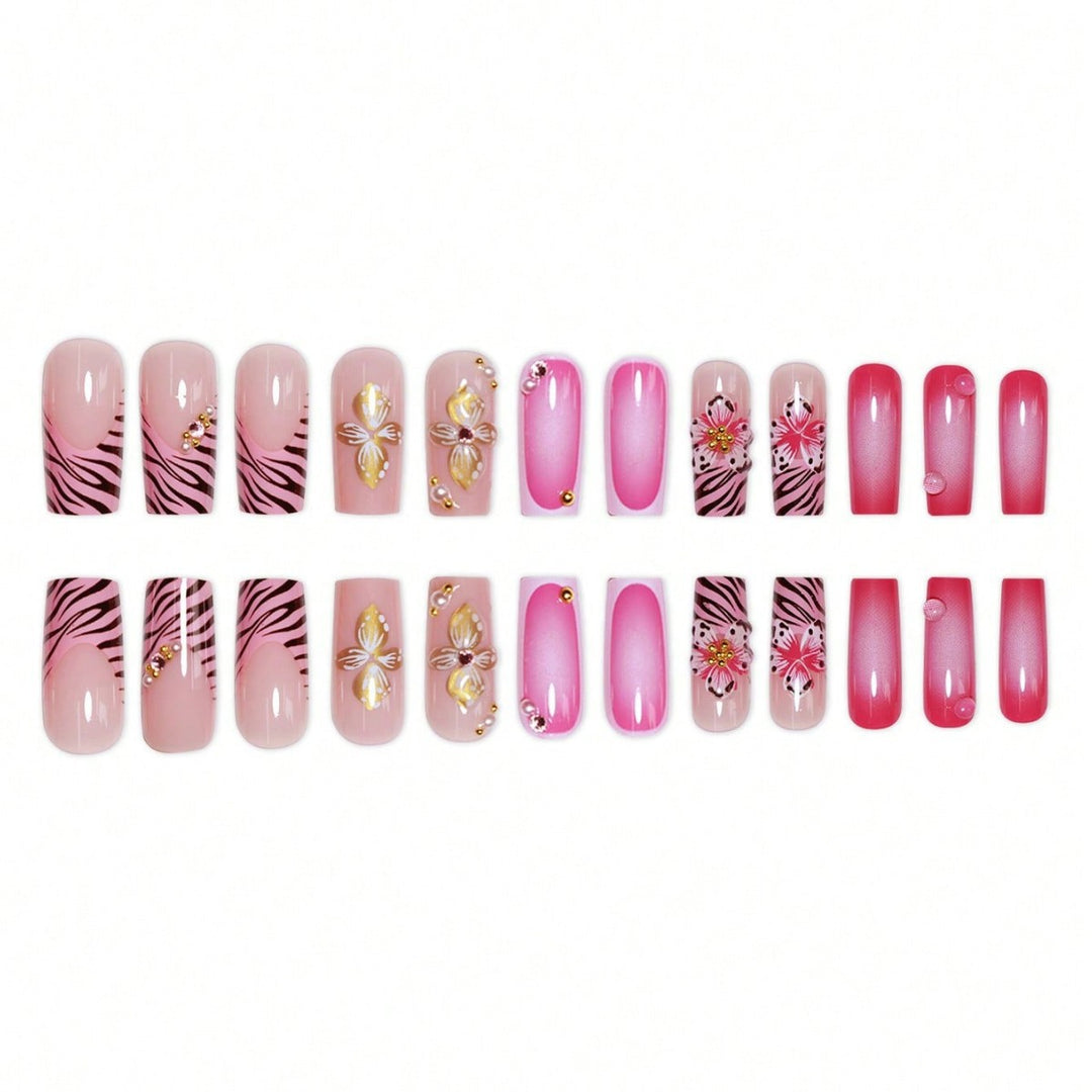 Künstlerische Blumen Acryl Nail Art Karnz