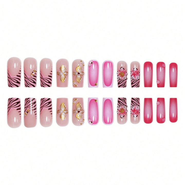 Künstlerische Blumen Acryl Nail Art Karnz