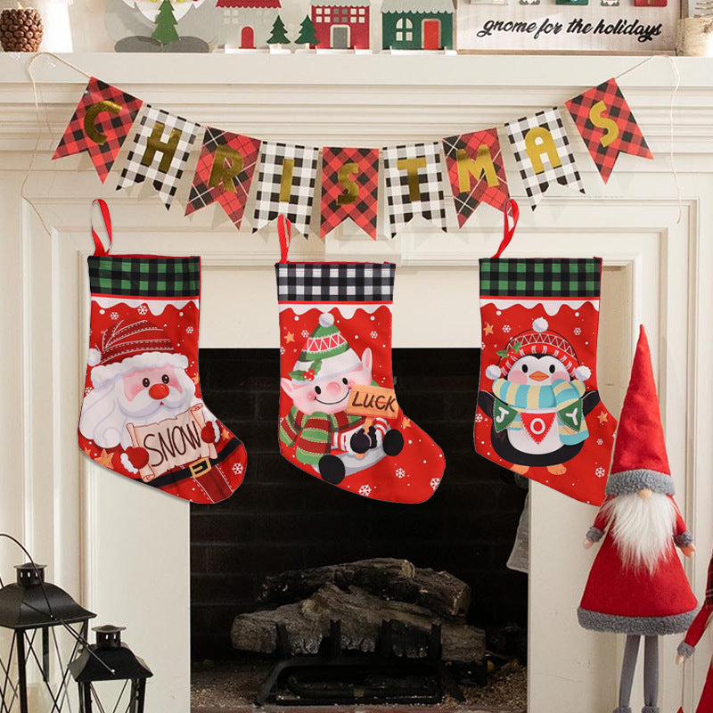 Weihnachtlich dekorative Socke
