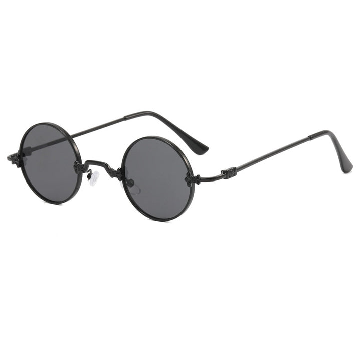 Damen modische runde Brille mit hochwertigem Metallrahmen und flexiblen Bügeln Karnz