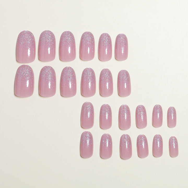 Elegante DIY Glitzernde Presse-Nagelset Karnz