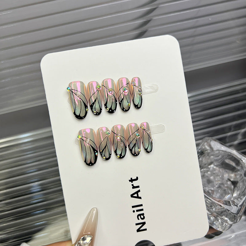 Künstlerische mit Strass verzierte Press-On-Nageltips