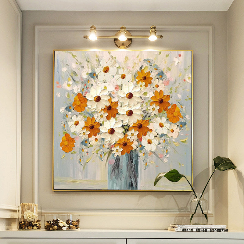 Florales Bouquet Leinwand-Kunstwerk für Innenräume
