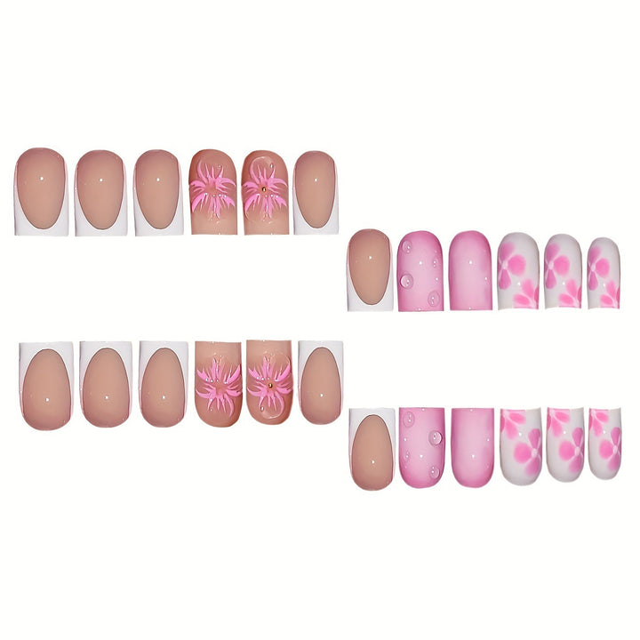 Künstlerische Florale Nagelkunst Verlängerungen Karnz