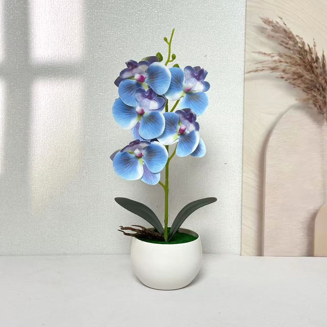 Realistische künstliche Orchideenpflanzenarrangement für die Innendekoration
