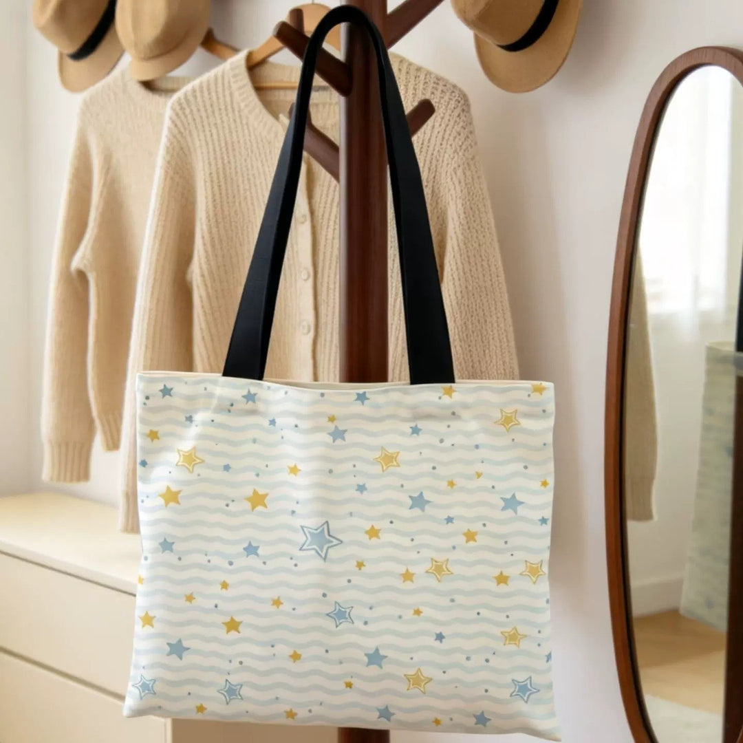 Elegante Sternmuster-Canvas-Tasche