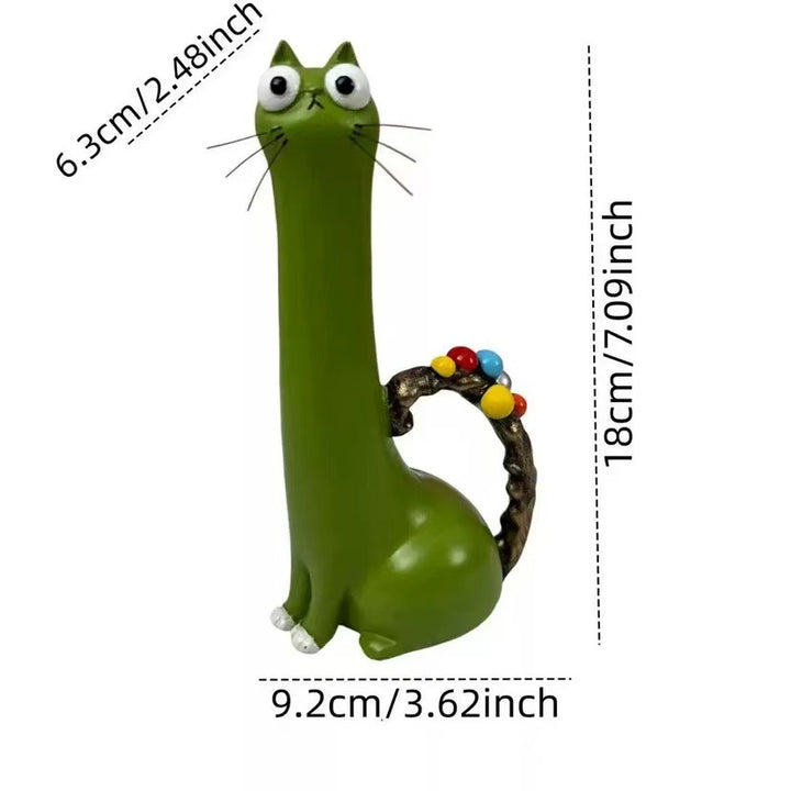 Dekorative Katzenfigur im eleganten Stil Karnz