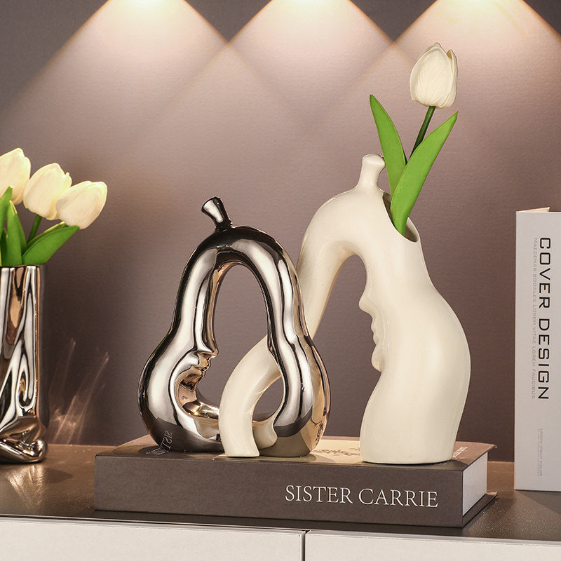 Abstrakte moderne Kunstskulptur für die Heimpräsentation