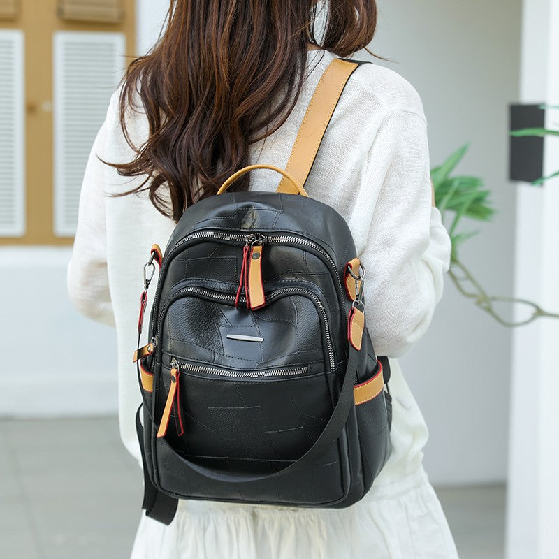 Vielseitiger multifunktionaler Leder Rucksack Karnz