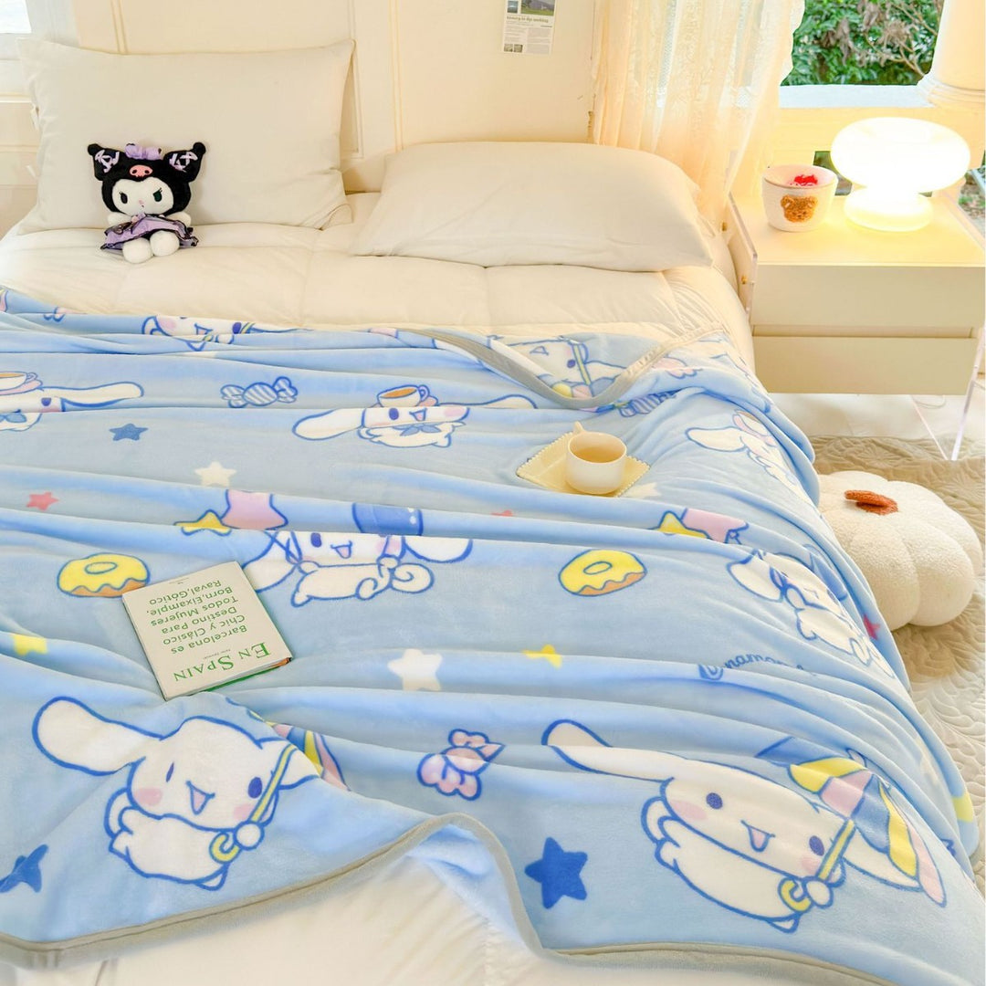 Damen weiche Fleece-Decke mit fröhlichem Kinderdesign Karnz