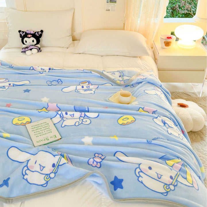 Damen weiche Fleece-Decke mit fröhlichem Kinderdesign Karnz