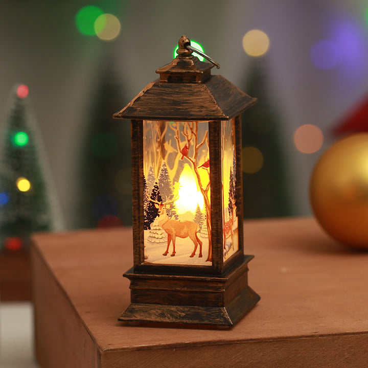 Nostalgische Weihnachtslaterne mit LED-Leuchte Karnz
