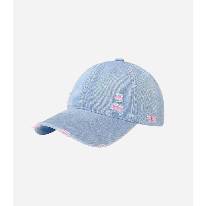 Vintage Zerschlissene Denim Baseballmütze