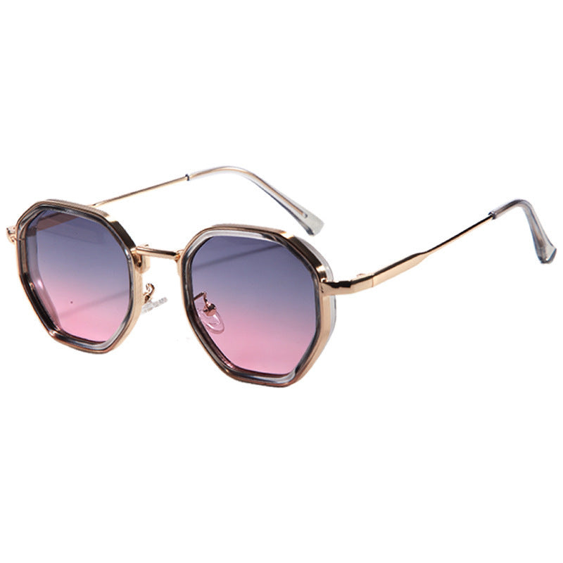 Damen geometrische Sonnenbrille mit modischem Rahmen Karnz
