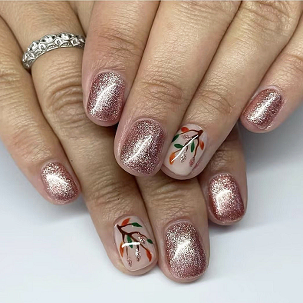 Glitzerndes Blumen-Nagelkunst-Design Karnz