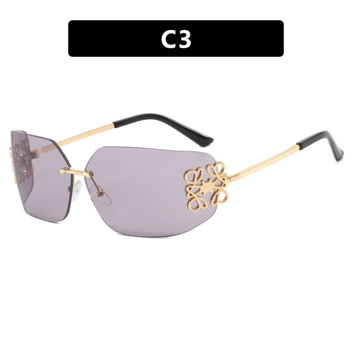 Damen extravagant gestaltete Sonnenbrille mit eleganten Verzierungen Karnz