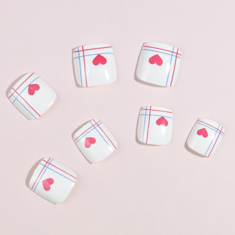 Künstlerisches Floral Press-On Nagelkunst Set Karnz