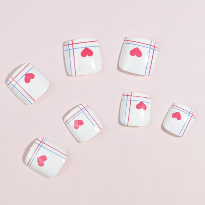 Künstlerisches Floral Press-On Nagelkunst Set Karnz