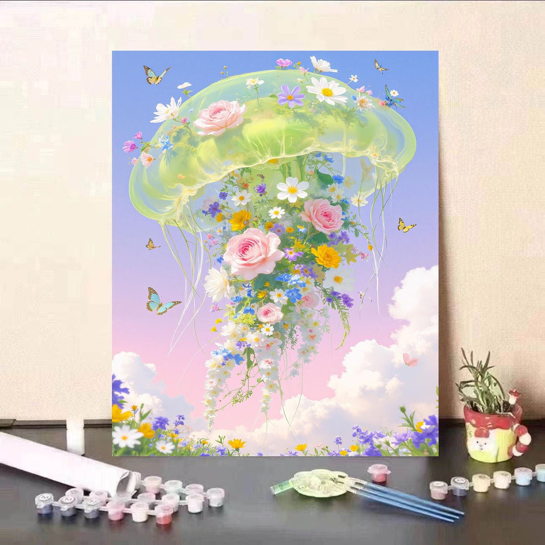 Florale Qualle Leinwanddruck Karnz