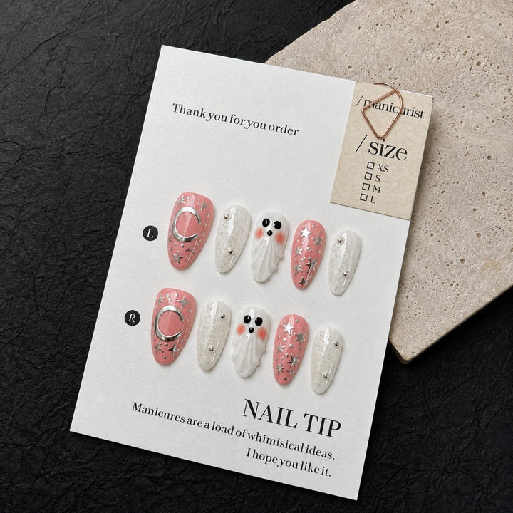 Künstlerisches Halloween-Themen Press-On Nail Set Karnz