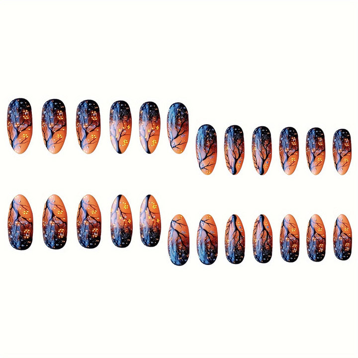 Künstlerische Nachthimmel-Themen Nagelkunst Karnz