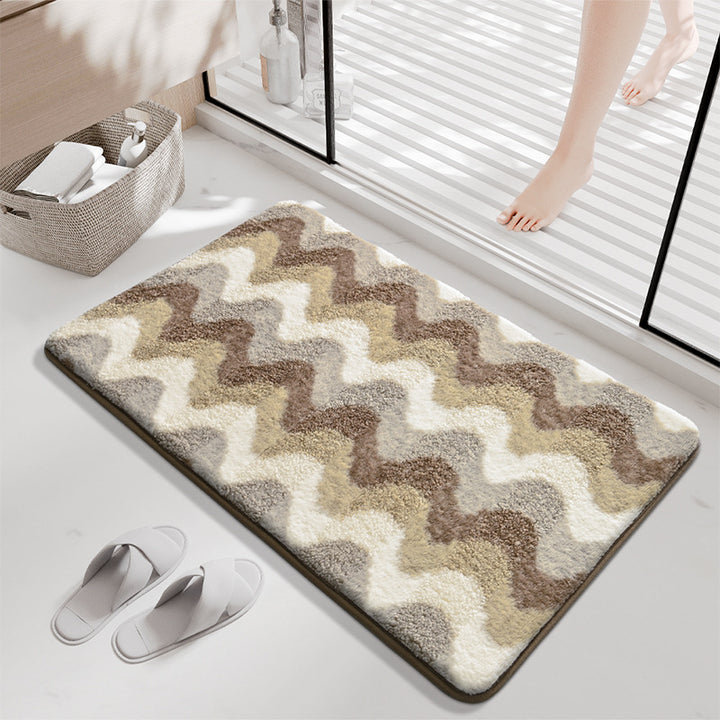 Stylische Wellenmuster Badteppich Karnz