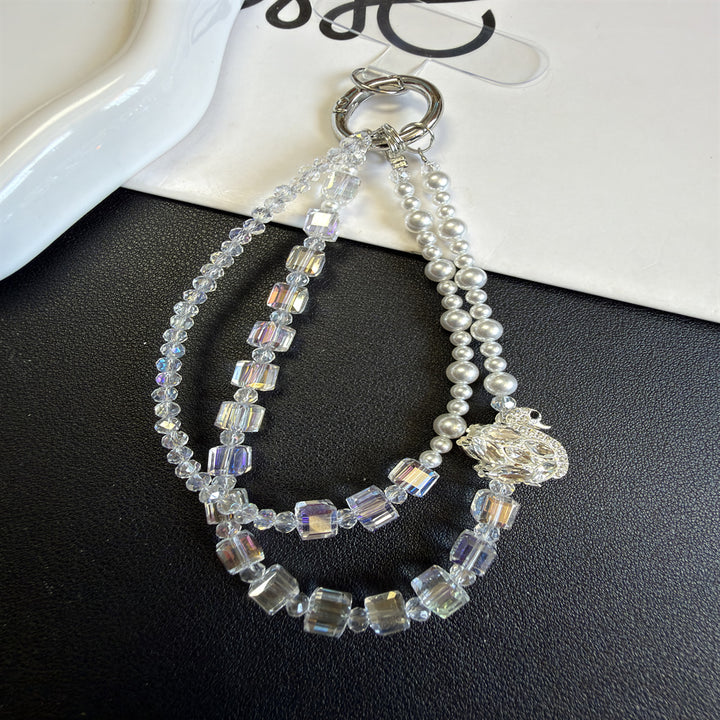 Elegante Mehrstrang-Perlen-Charm-Armband Karnz