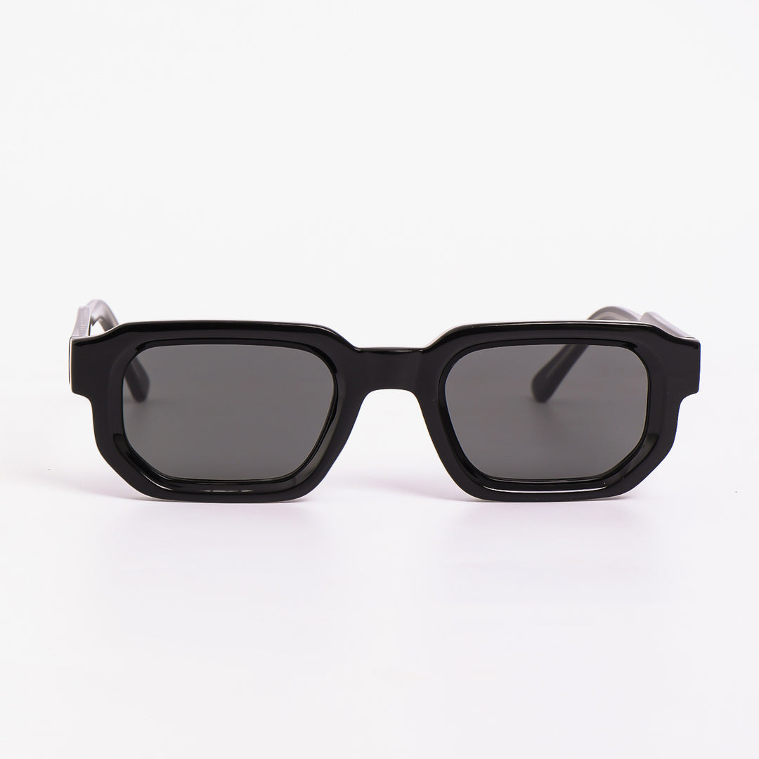 Damen Sonnenbrille im futuristischen Design mit glänzendem Rahmen und modischen Gläsern Karnz