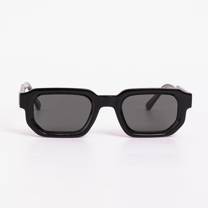 Damen Sonnenbrille im futuristischen Design mit glänzendem Rahmen und modischen Gläsern Karnz