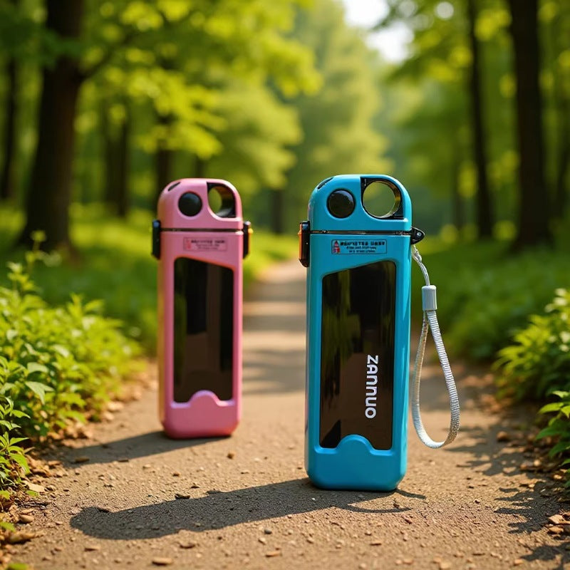 Damen einzigartige Flip-Top Trinkflasche mit Sichtfenster Karnz