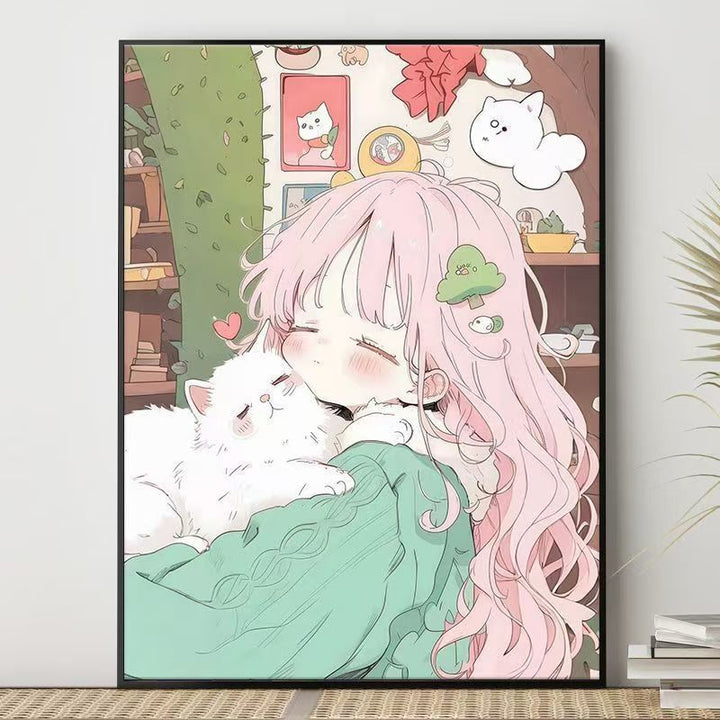 Niedliche Charakterillustration Leinwandkunst Karnz