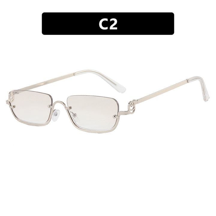 Damen Modische quadratische Sonnenbrille mit elegantem Metallgestell Karnz
